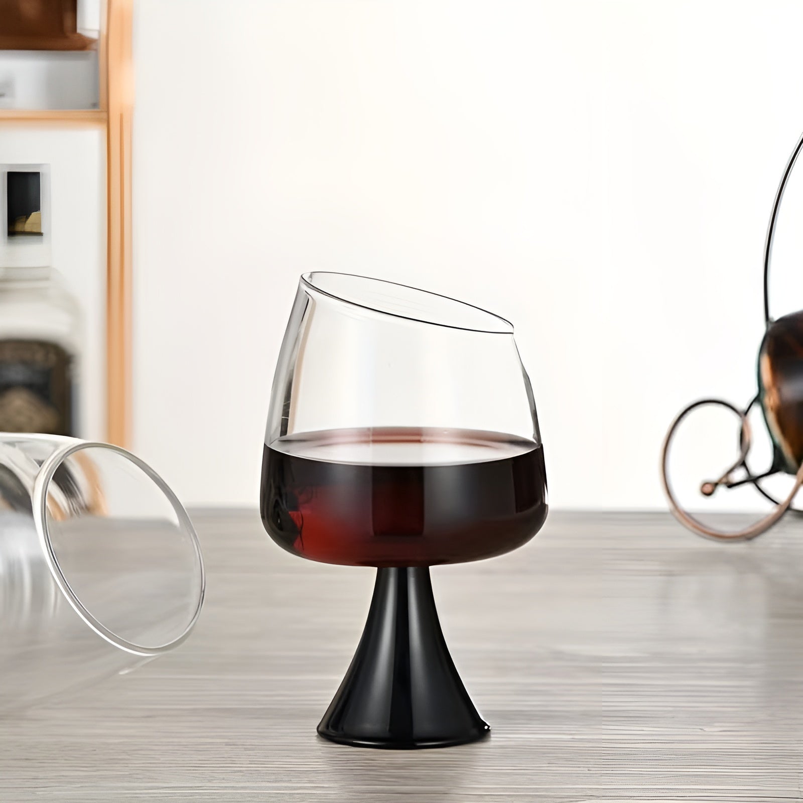 Weingläser aus Borosilikatglas – Handgefertigt mit schrägem Rand | Stilvoll für Rot- und Weißwein Ideales Geschenk - 2