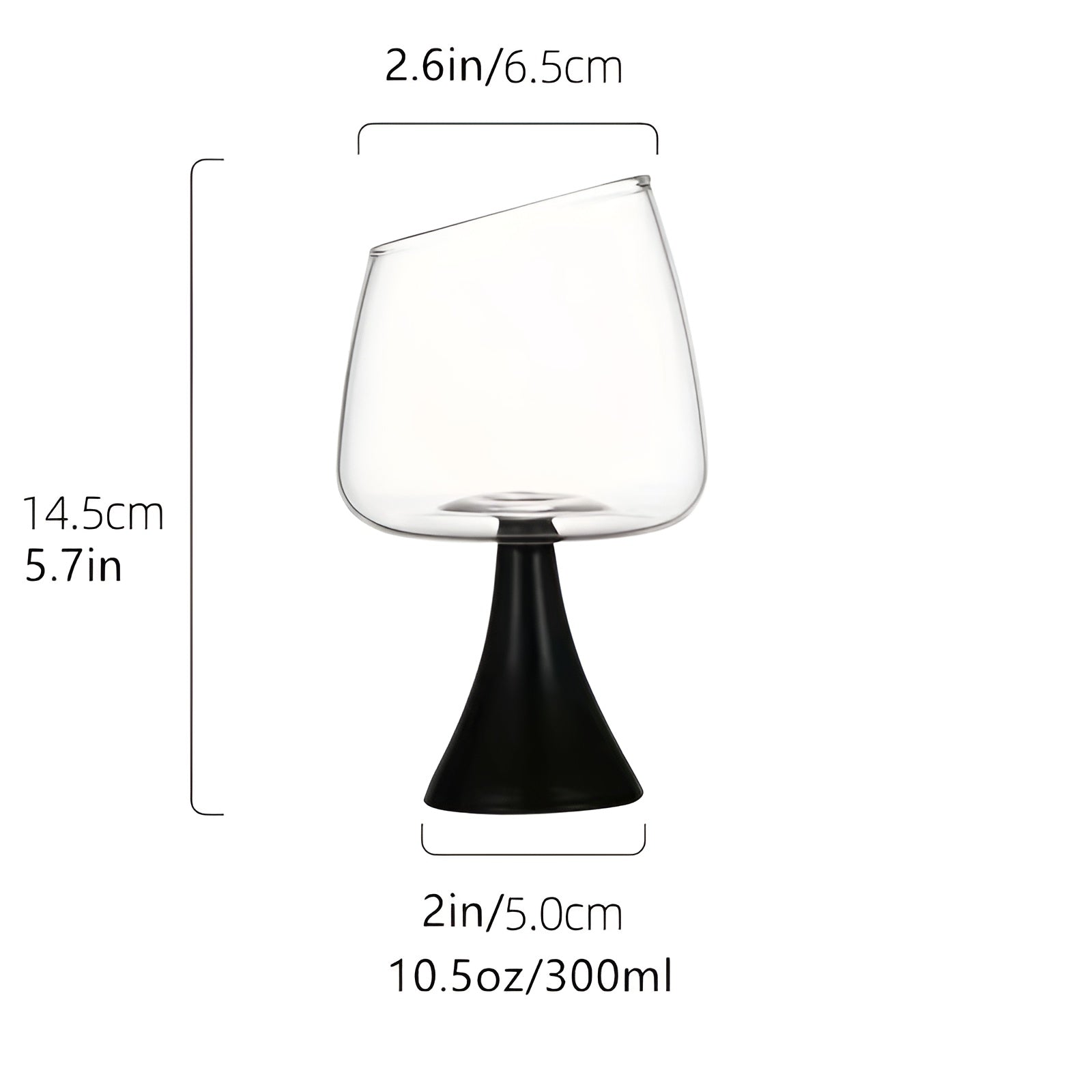 Weingläser aus Borosilikatglas – Handgefertigt mit schrägem Rand | Stilvoll für Rot- und Weißwein Ideales Geschenk - 2