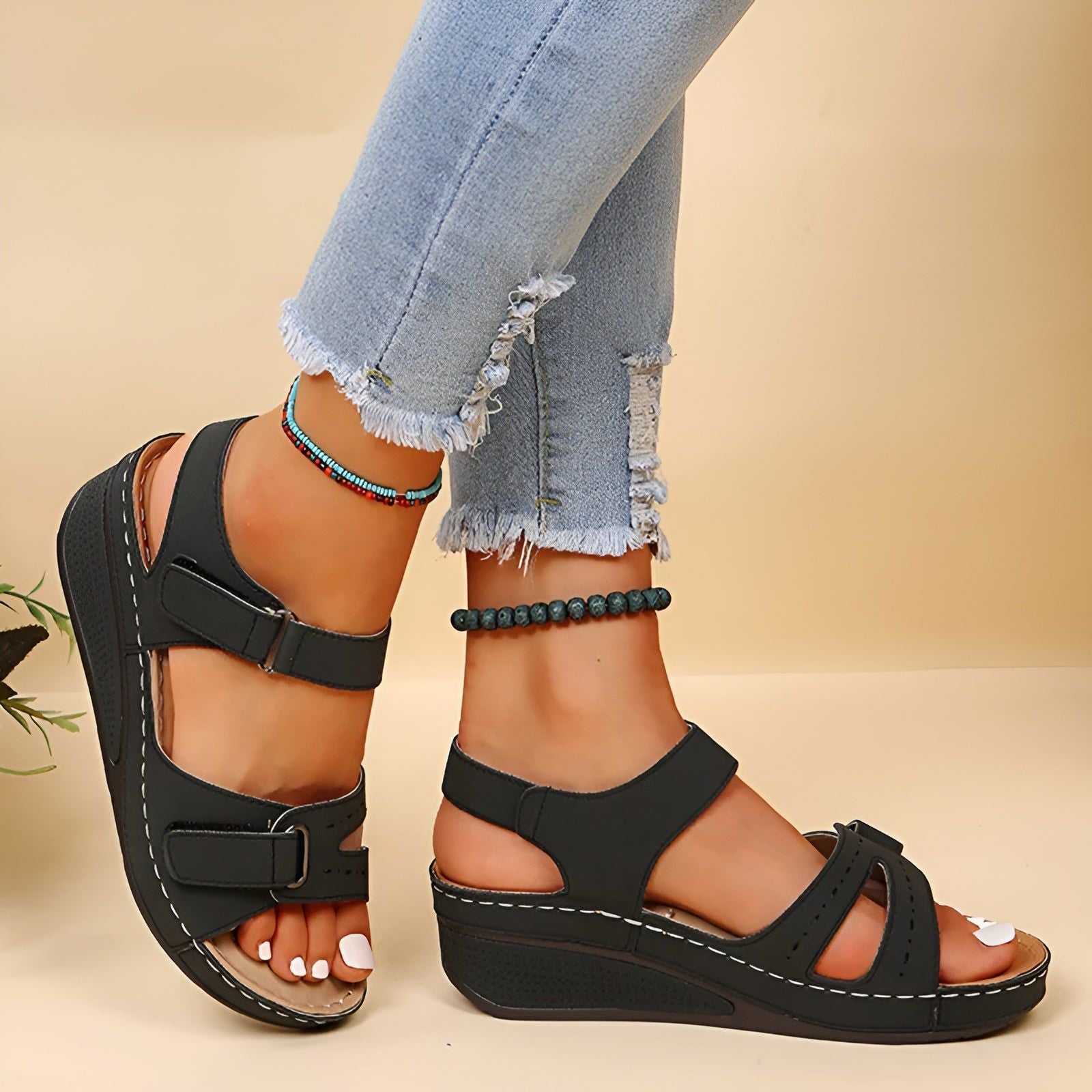 Cora Sandals - Elegante und Bequeme Orthopädische Sommersandalen - Elegare