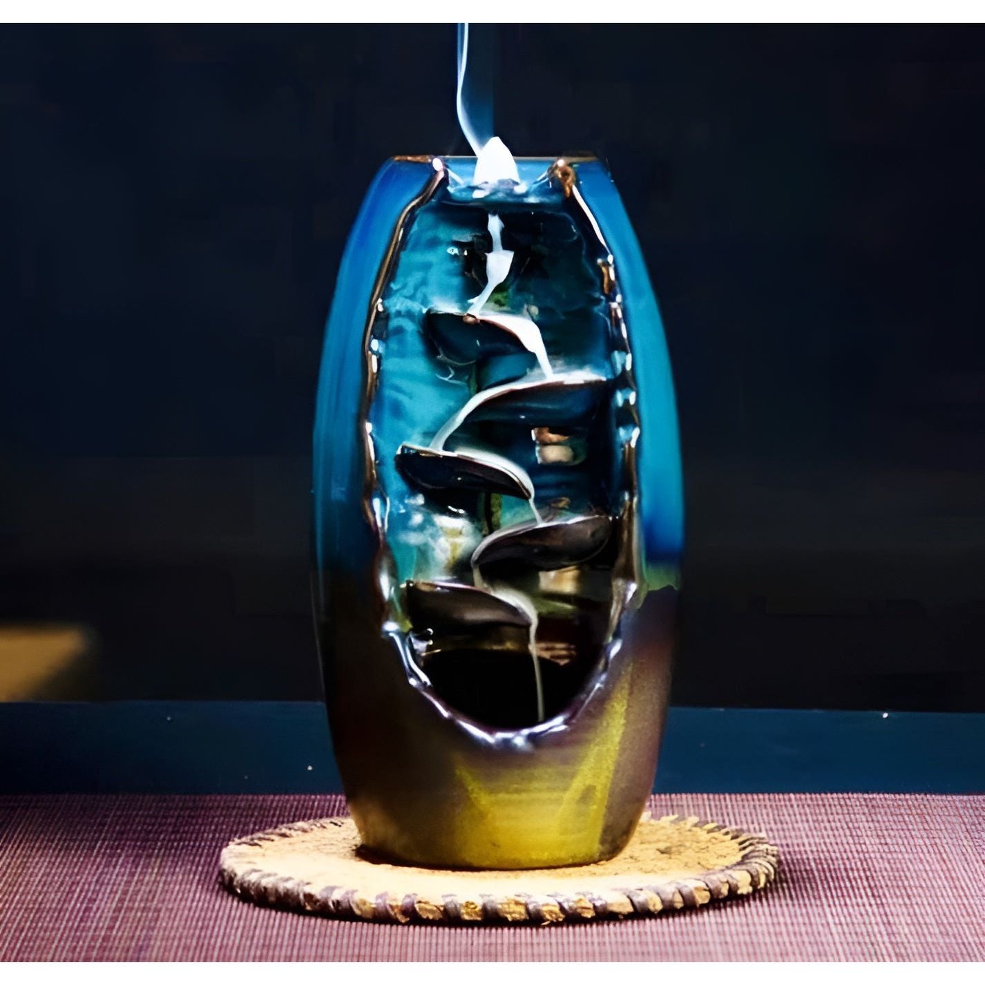 ZenWaterfall Incense Burner - Wasserfall Aromatherapie Diffusor Räuchergefäß Elegare