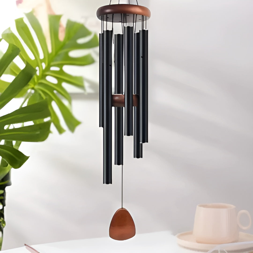 Windspiel für den Garten – Beruhigende Klänge für eine Entspannte Atmosphäre - Schwarz - Glockenspiel