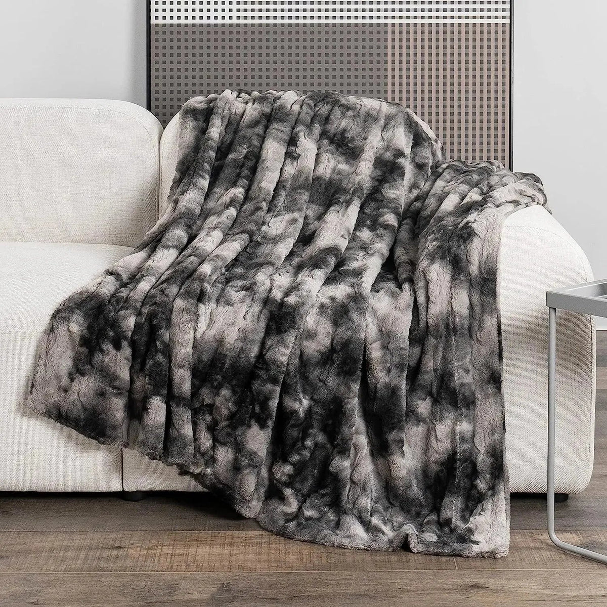 WinterNest Blanket - Warme doppelseitige Fleece-Winterdecke - Schwarz / 80x120cm - Saisonale Dekoration