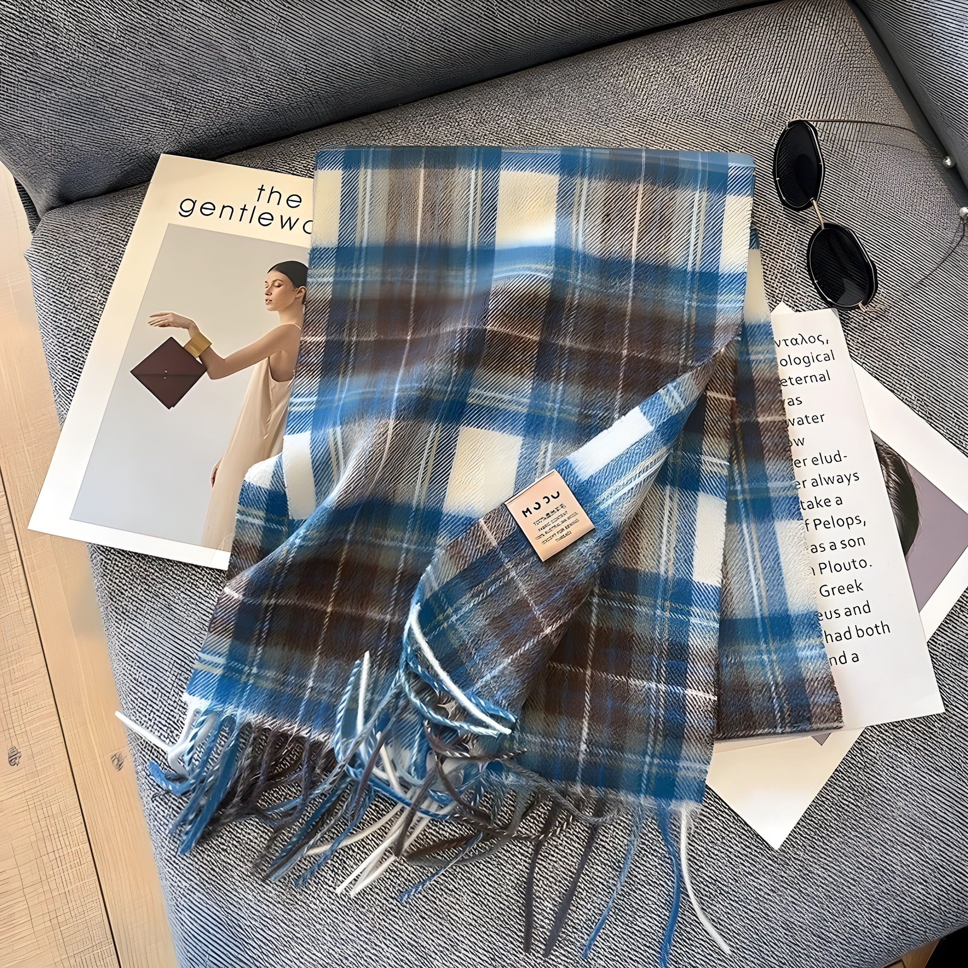 Winterschal mit Karomuster – Weich und Stilvoll Kaschmir | Perfekt für Damen im Herbst & Winter - Wohnzubehör