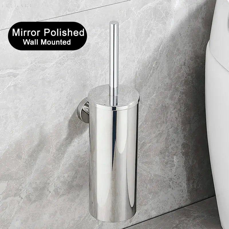 Wise Brush- Klobürste mit Halterung - Hochglanzpoliert / Wand - Toilettenbürste