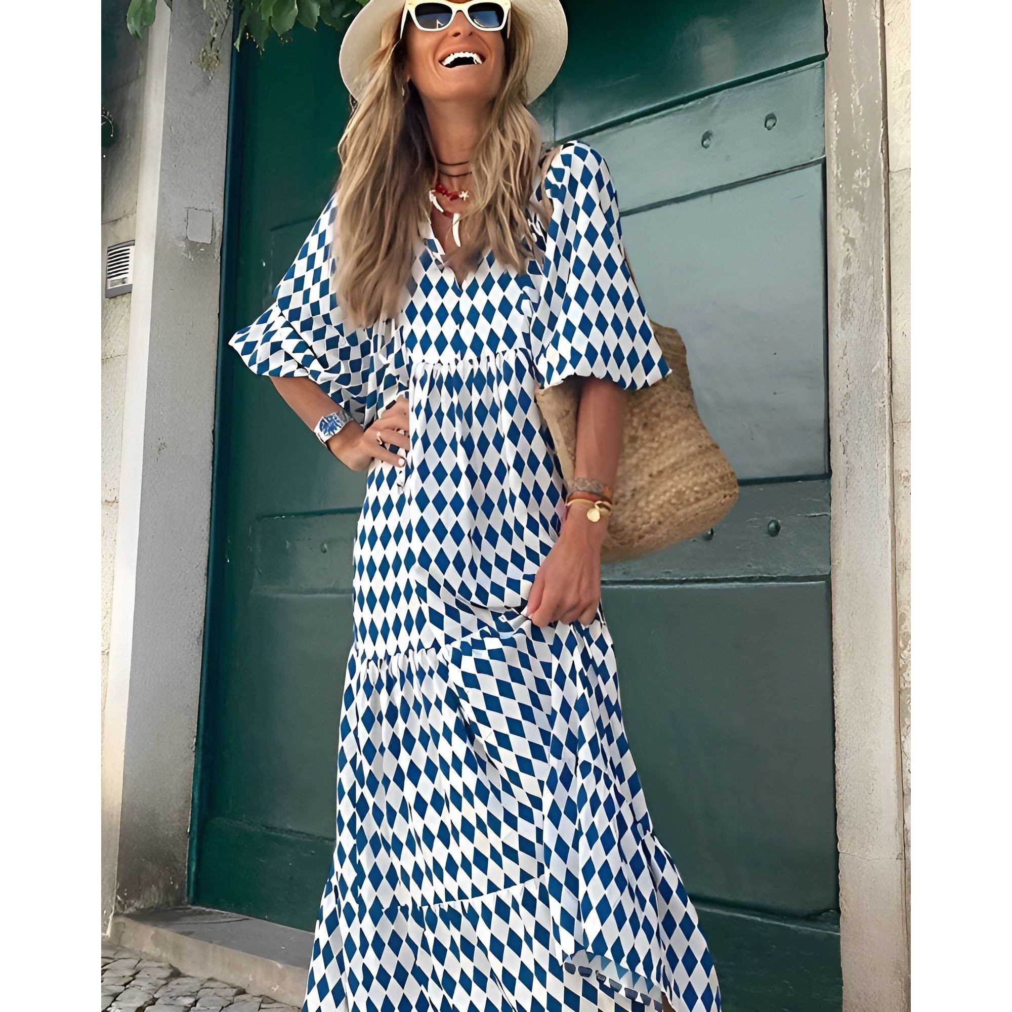 Armina Dress - Lässiges Boho-Bedrucktes Maxikleid Elegare