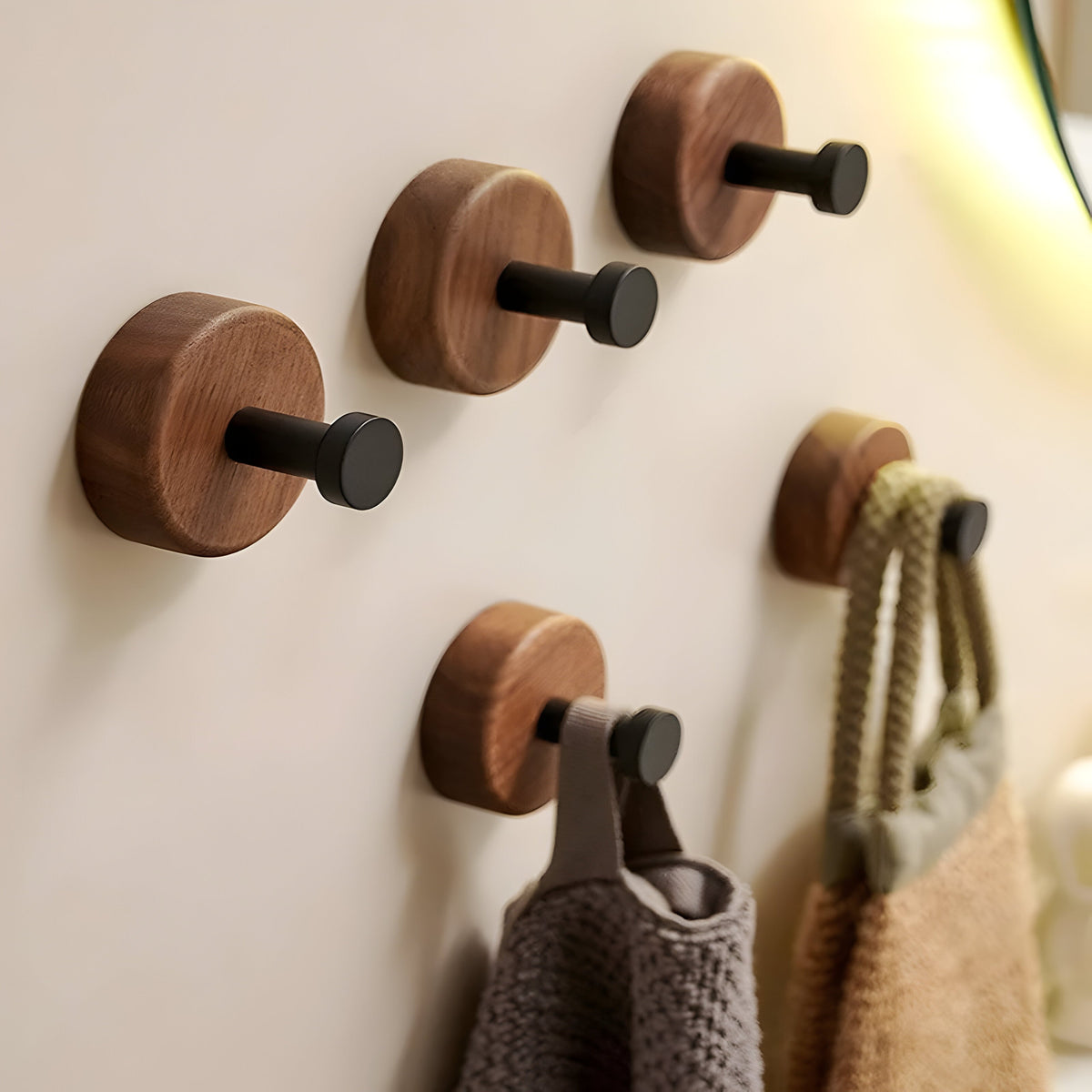 WoodenGrip Hook - Wandhaken aus Holz im Nordischen Stil - Wandhaken