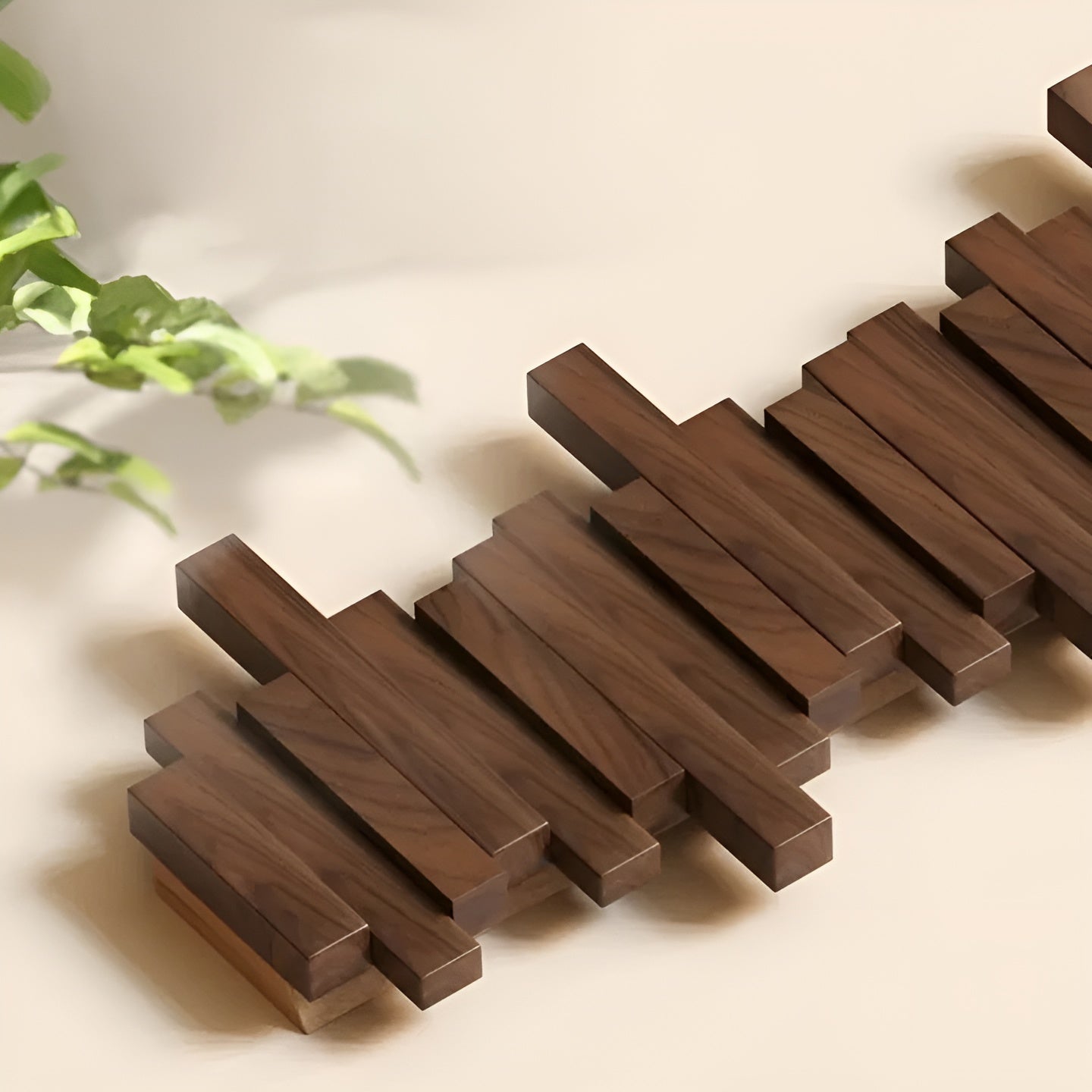 Stilvoller Holz-Kleiderschrank – Flexible Magnet-Haken für mehr Ordnung | Ideal für Schlafzimmer