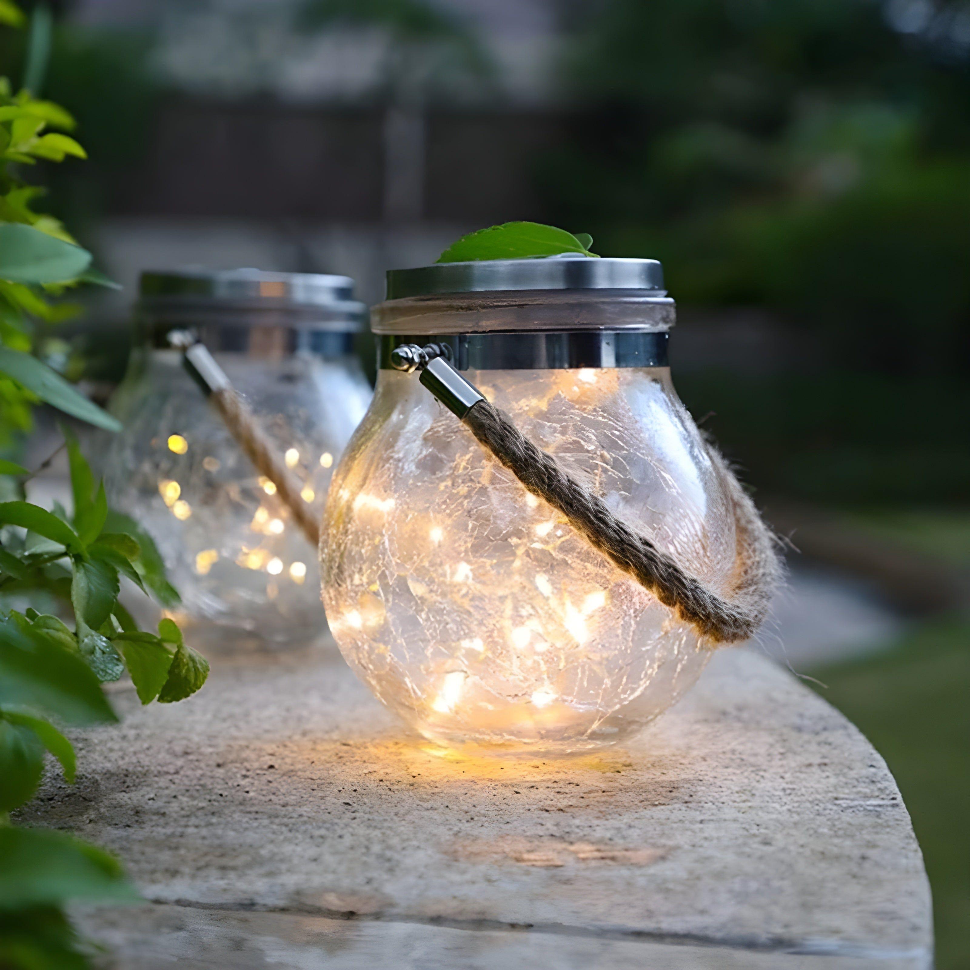 CrackJar Lamp - Crack Ball Glass Jar Garten-Baum-Hängelichter