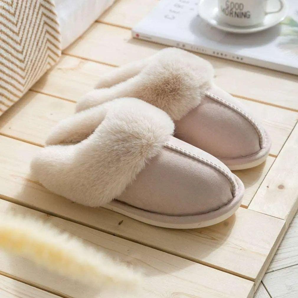 Zana Hausschuhe - Hausschuhe für das Bett das Sofa oder überall im Haus - Beige / 36/37 - Damenschuhe