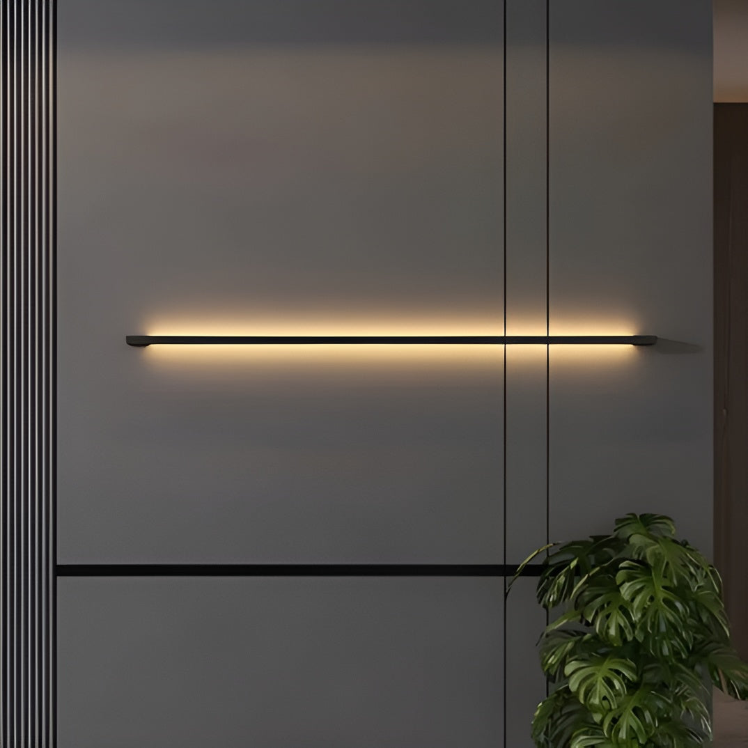 Schmale Wandlampe in Schwarz – Modernes Langdesign | Perfekt für Flur, Schlafzimmer & Wohnzimmer