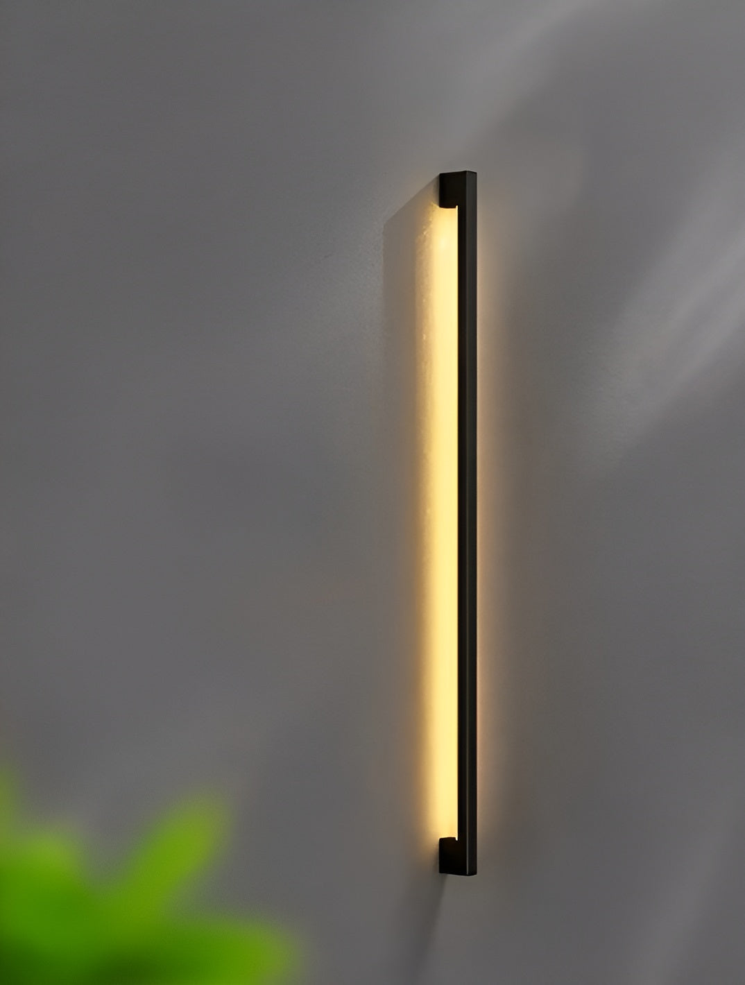 Schmale Wandlampe in Schwarz – Modernes Langdesign | Perfekt für Flur, Schlafzimmer & Wohnzimmer