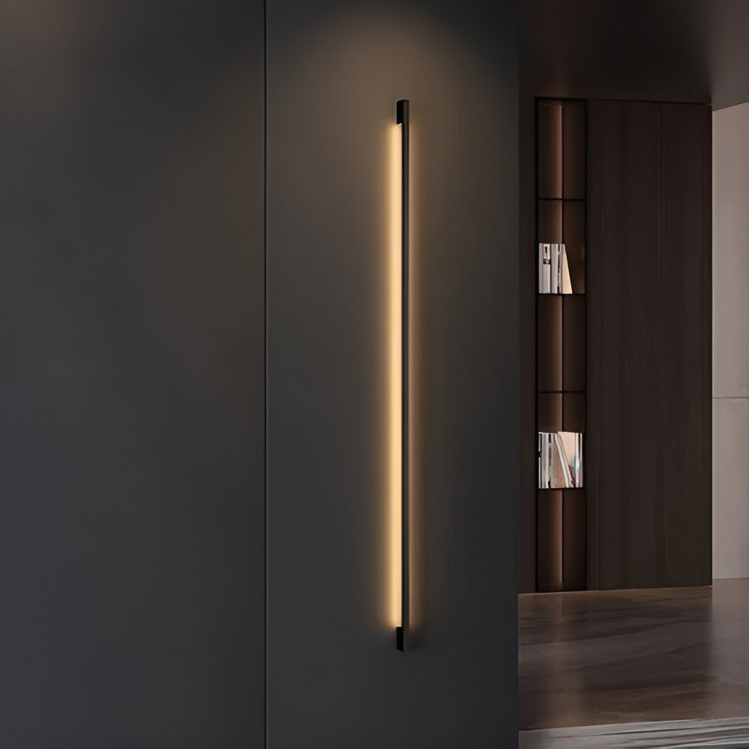 Schmale Wandlampe in Schwarz – Modernes Langdesign | Perfekt für Flur, Schlafzimmer & Wohnzimmer