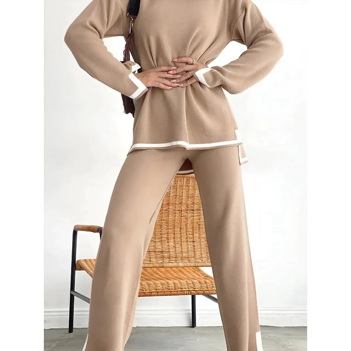 Zelda Knit Bliss - Passendes Lounge-Set für Frauen - schicker Komfort für jeden Tag - Elegare