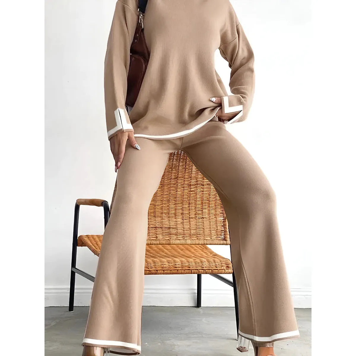 Zelda Knit Bliss - Passendes Lounge-Set für Frauen - schicker Komfort für jeden Tag - Elegare