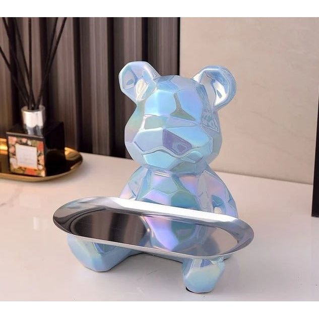 Geometric Bear - Intelligentes Sparen Keramik Galvanik Bär Statue - Elegare