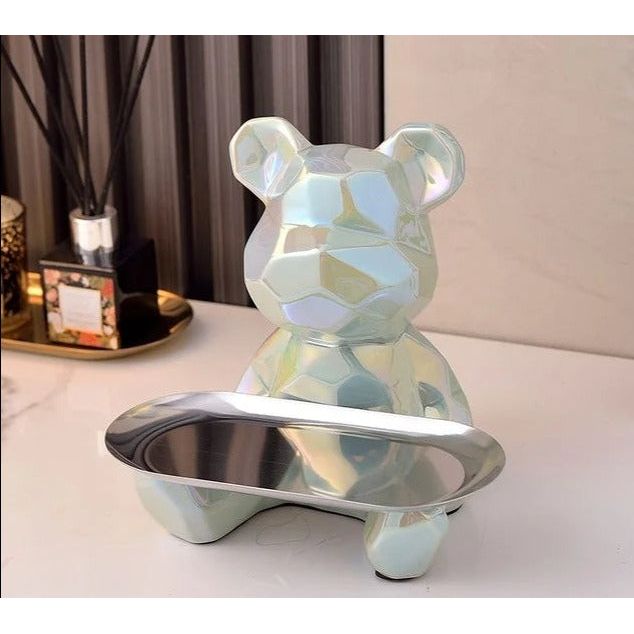 Geometric Bear - Intelligentes Sparen Keramik Galvanik Bär Statue - Elegare