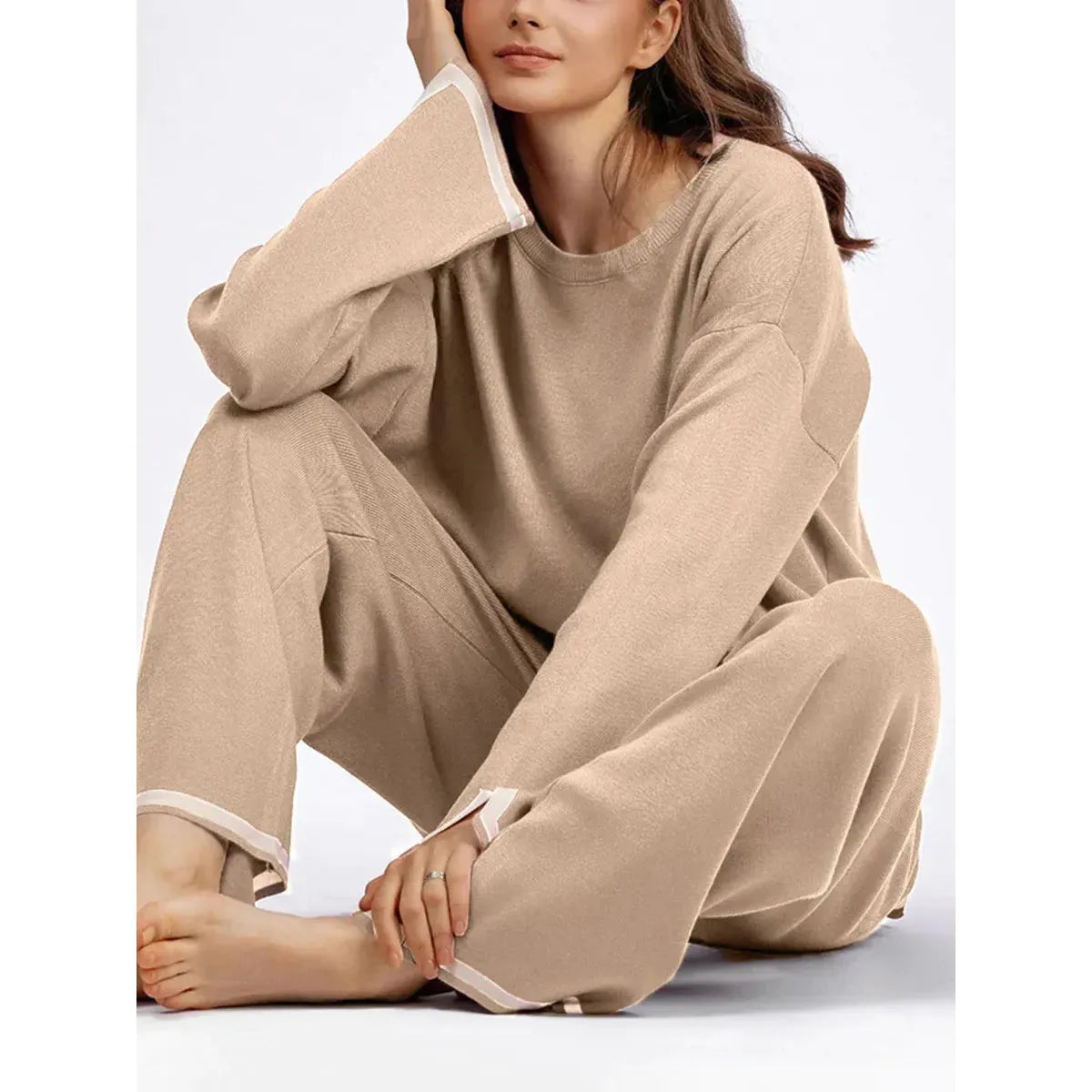 Zelda Knit Bliss - Passendes Lounge-Set für Frauen - schicker Komfort für jeden Tag - Elegare