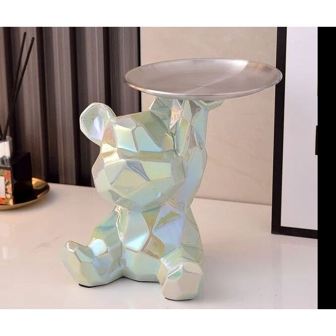 Geometric Bear - Intelligentes Sparen Keramik Galvanik Bär Statue - Elegare