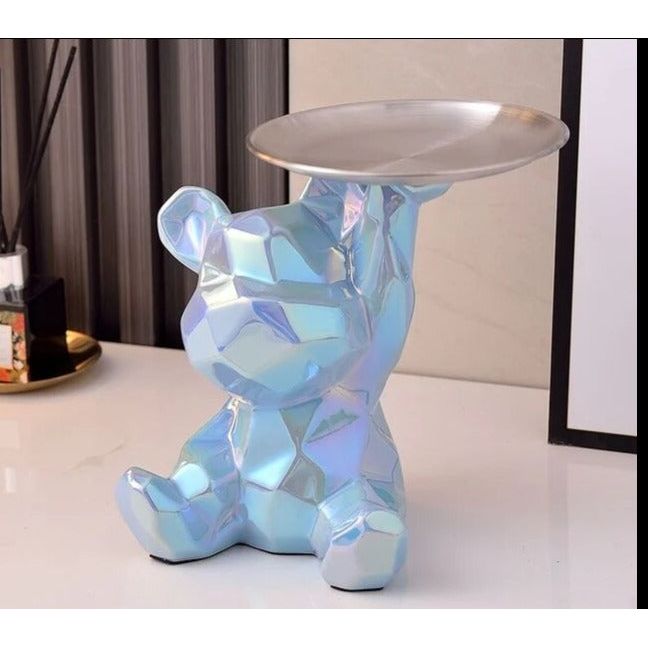 Geometric Bear - Intelligentes Sparen Keramik Galvanik Bär Statue - Elegare